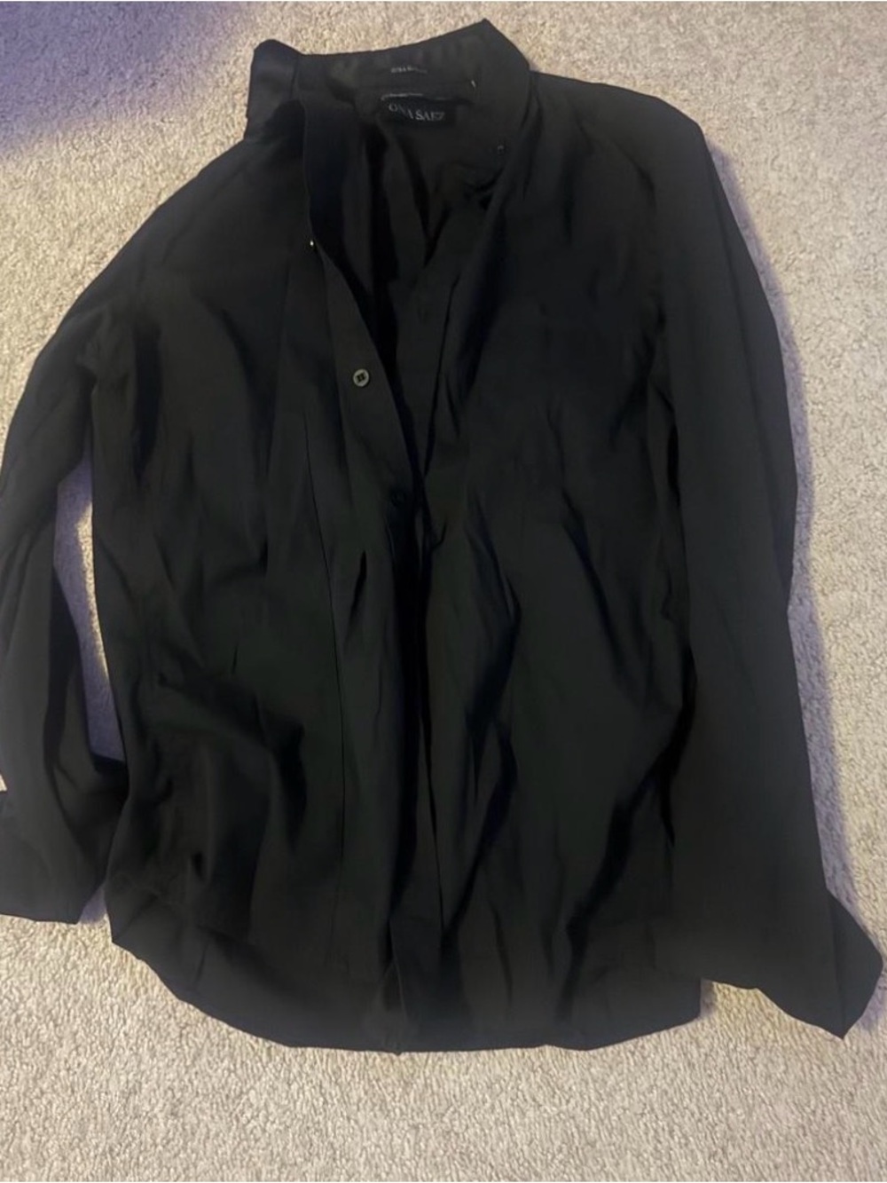 Black Women's Lightweight Button-Front Jacket